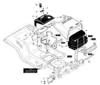 Part Location Diagram of MU690104-848 Briggs and Stratton Assembly, Lower Console Support